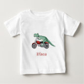 T-shirt Pour Bébé Dinosaures nom personnalisé (Devant)