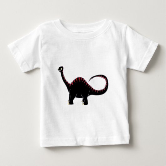 T-shirt Pour Bébé Diplodocus noir (Devant)