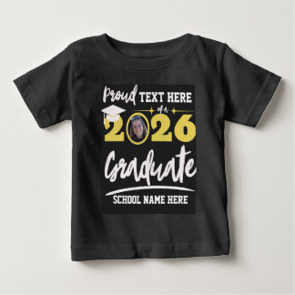 T-shirt Pour Bébé Diplômé de la promotion 2026 de la famille fière p