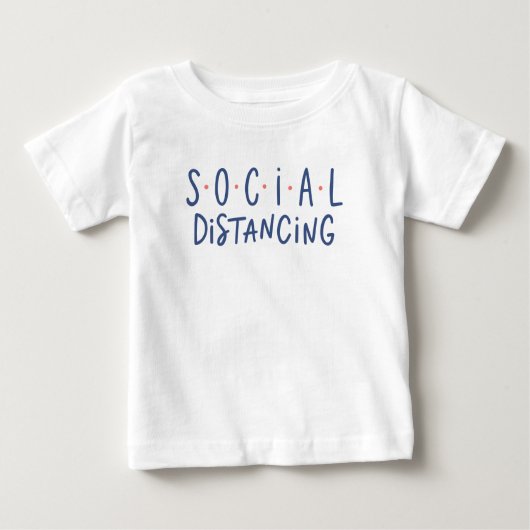 T-shirt Pour Bébé  Distances sociales (Devant)