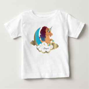 T-shirt Pour Bébé Divine la licorne Lune et nuages