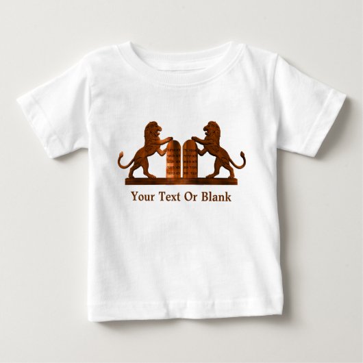 T-shirt Pour Bébé Dix commandements et lions (Devant)
