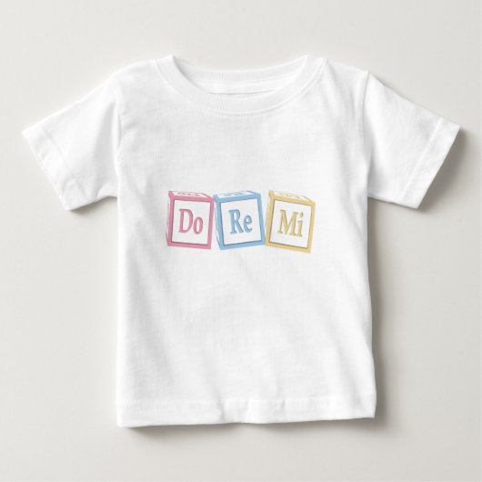 T-shirt Pour Bébé "Do Re Mi" Solfeggio Blocks (Devant)