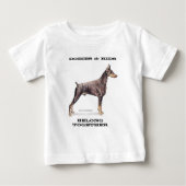 T-shirt Pour Bébé Doberman Pinscher (Devant)