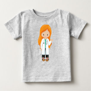 T-shirt Pour Bébé Docteur, Infirmière, Stethoscope, Manteau de labor