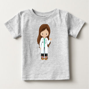 T-shirt Pour Bébé Docteur, Infirmière, Stethoscope, Manteau de labor