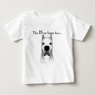 T-shirt Pour Bébé Dogo Argentino Joyeux Visage