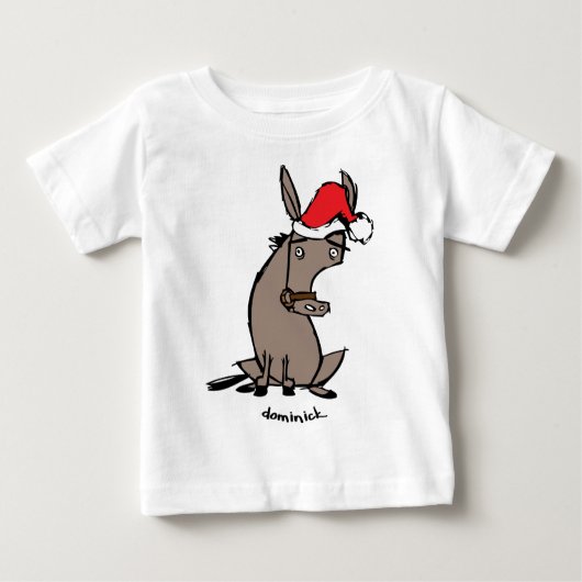 T-shirt Pour Bébé Dominick l'âne (Devant)