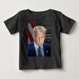 T-shirt Pour Bébé Donald Trump 2025 Portrait du président américain
