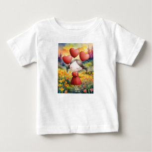 T-SHIRT POUR BÉBÉ DONNANT TOUT L'AMOUR DE SON CŒUR