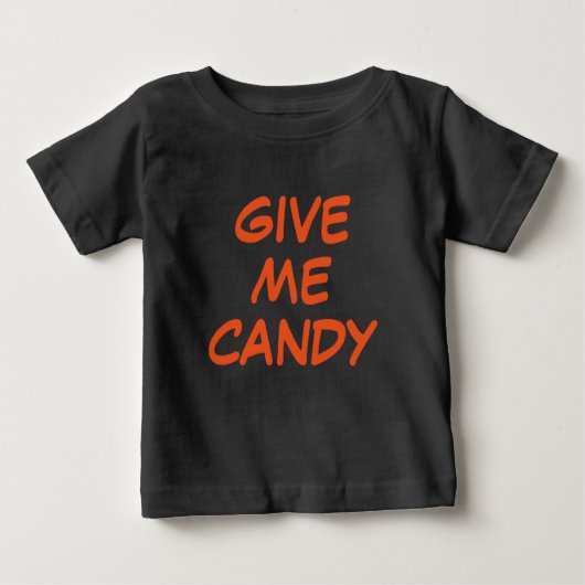 T-shirt Pour Bébé Donne-moi un bonbon (Devant)