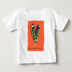T-shirt Pour Bébé donnez à des pois un occasion-orange