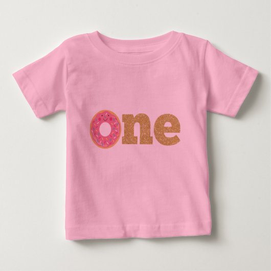 T-shirt Pour Bébé Donut 1er Anniversaire (Devant)