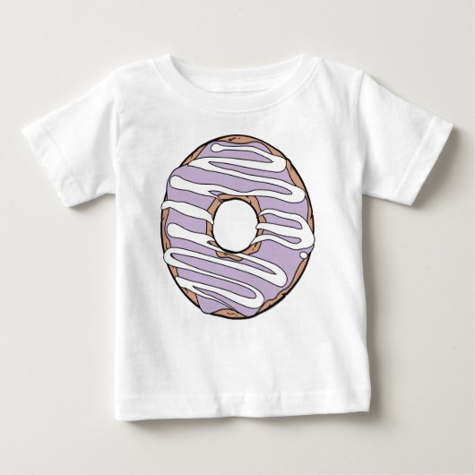 T-shirt Pour Bébé Donut pourpre, noix de muscade, glaçage, givrage,  (Devant)