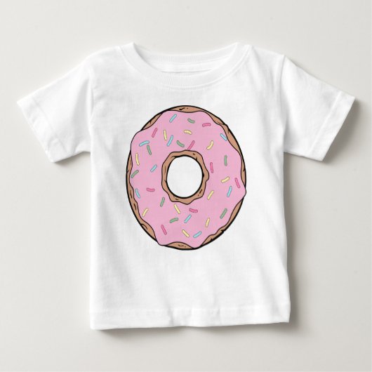 T-shirt Pour Bébé Donut rose, noisette, givre, glaçage, arrosage (Devant)