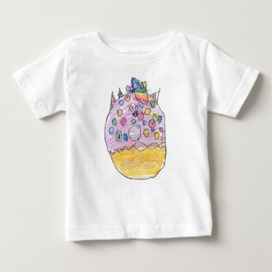 T-shirt Pour Bébé Donut Unicorne Avec Saupoudrage Artiste Enfant Des (Devant)
