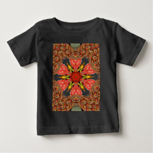 T-shirt Pour Bébé Doodle Floral Art Imprimer