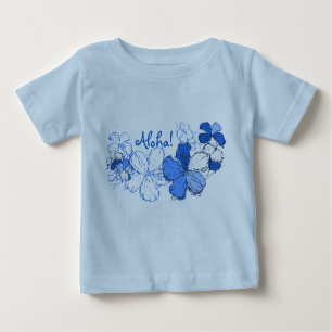 T-shirt Pour Bébé Doodle Hibiscus bébé Tee