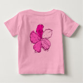 T-shirt Pour Bébé Doodle Hibiscus Toddler Tee (Dos)
