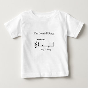 T-shirt Pour Bébé Doorbell Chanson Musique humoristique Score amusan