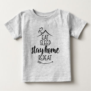 T-shirt Pour Bébé Dormir à la maison Répéter
