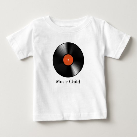 T-shirt Pour Bébé Dossier de vinyle (Devant)