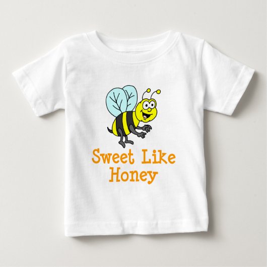 T-shirt Pour Bébé Douce Comme Une Abeille De Miel (Devant)