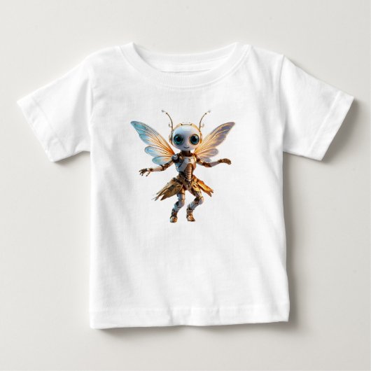 T-shirt Pour Bébé Douce Fille Fourmi Robot Danseuse Pixie (Devant)