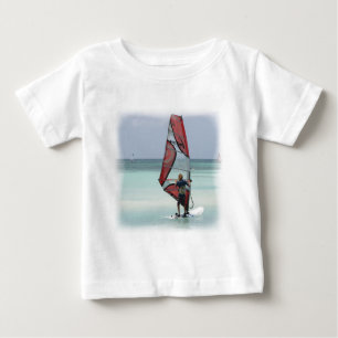 T-shirt Pour Bébé Douille infantile d'horizon de planche à voile