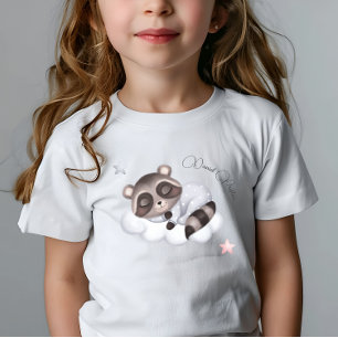 T-shirt Pour Bébé Doux bébé garçon Raton laveur Animal