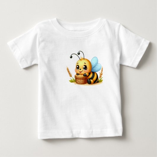 T-shirt Pour Bébé Doux comme une abeille à miel (Devant)