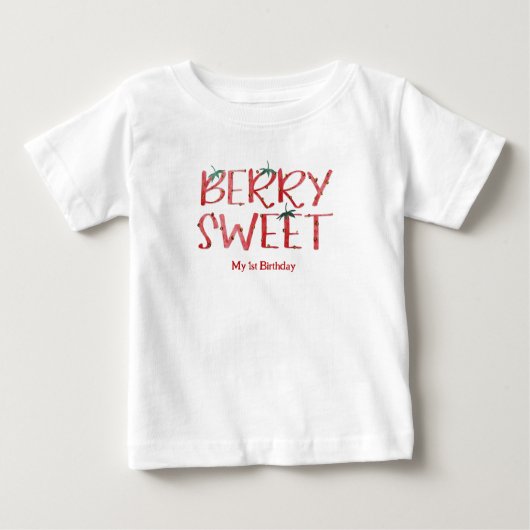 T-shirt Pour Bébé Doux de Baie Mon 1er Anniversaire (Devant)