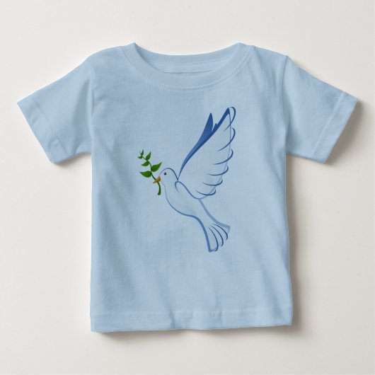 T-shirt Pour Bébé dove peace flying (Devant)