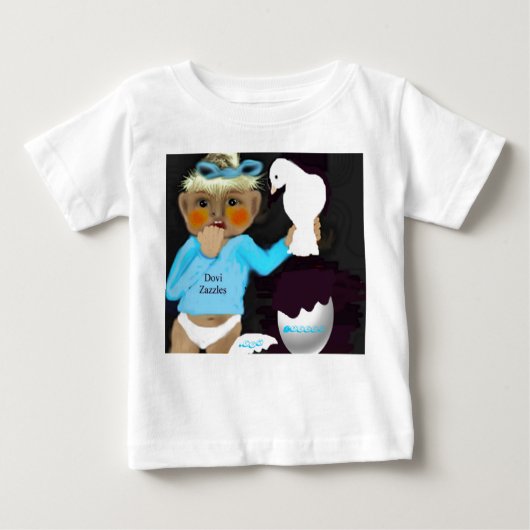 T-shirt Pour Bébé Dovi Zazzles (Devant)