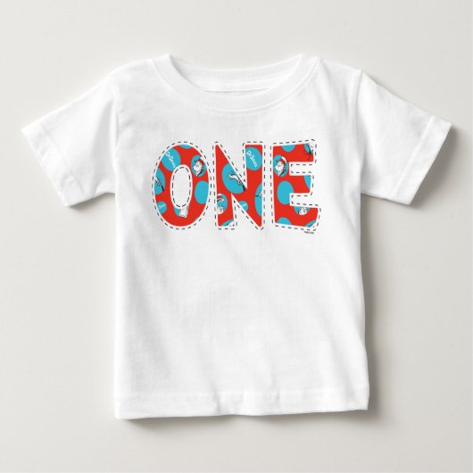 T-shirt Pour Bébé Dr. Seuss | Chat Chapeauté Premier Anniversaire (Devant)