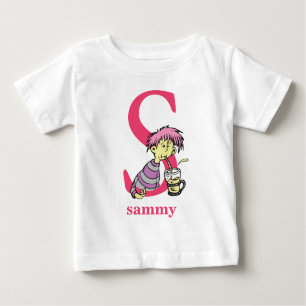 T-shirt Pour Bébé Dr. Seuss's ABC: Letter S - Pink Add Your Name