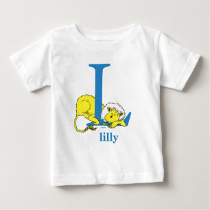 T-shirt Pour Bébé Dr Seuss's ABC : Lettre L - Blue Add Your Name