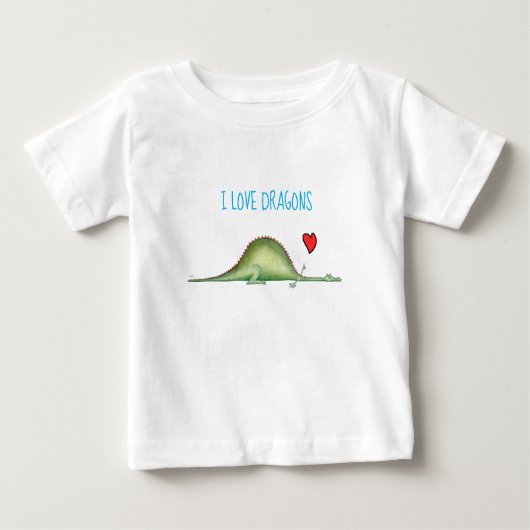 T-shirt Pour Bébé Dragon étendu sur le sol (Devant)