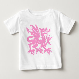 T-shirt Pour Bébé Dragon héraldique 01 - Rose
