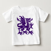 T-shirt Pour Bébé Dragon héraldique 01 - Violet profond (Devant)