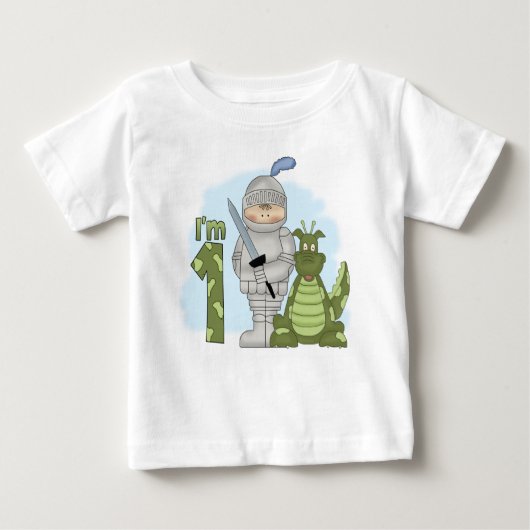 T-shirt Pour Bébé Dragon Knight 1er anniversaire (Devant)