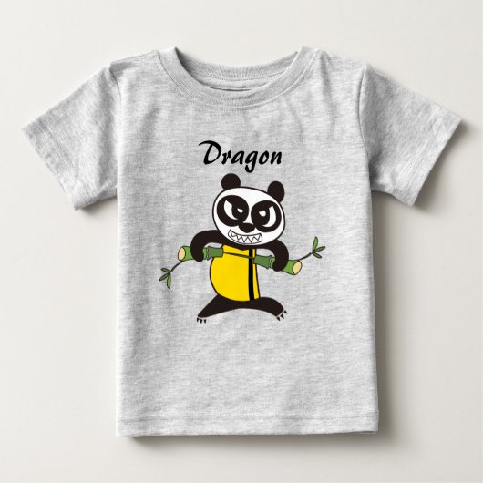 T-shirt Pour Bébé Dragon Panda (Devant)