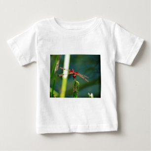 T-shirt Pour Bébé Dragonfly frontale rouge et noire