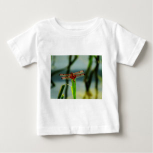 T-shirt Pour Bébé Dragonfly rouge et noire tachetée