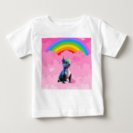 T-shirt Pour Bébé Dragons Mignons (Devant)