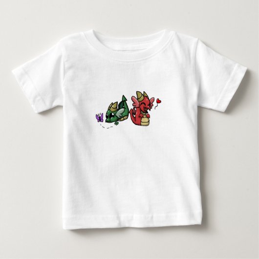 T-shirt Pour Bébé Dragons potelés (Devant)