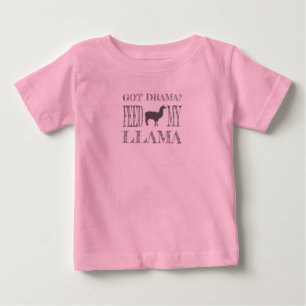 T-shirt Pour Bébé Drama Llama a reçu un Feed Drama My Llama