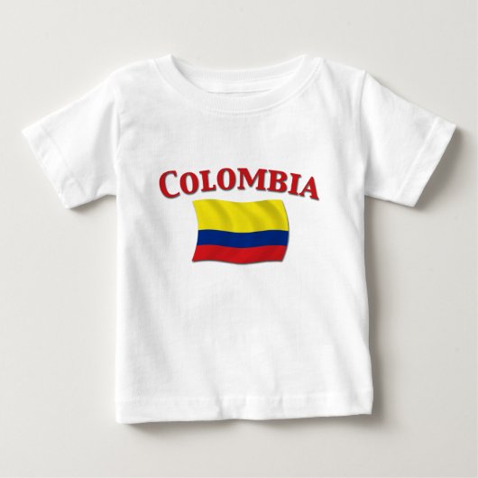 T-shirt Pour Bébé Drapeau 3 de la Colombie (Devant)
