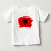 T-shirt Pour Bébé Drapeau albanais (Devant)