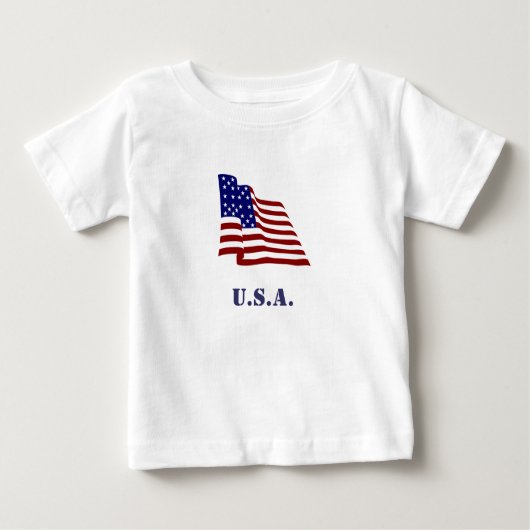 T-shirt Pour Bébé Drapeau américain (Devant)